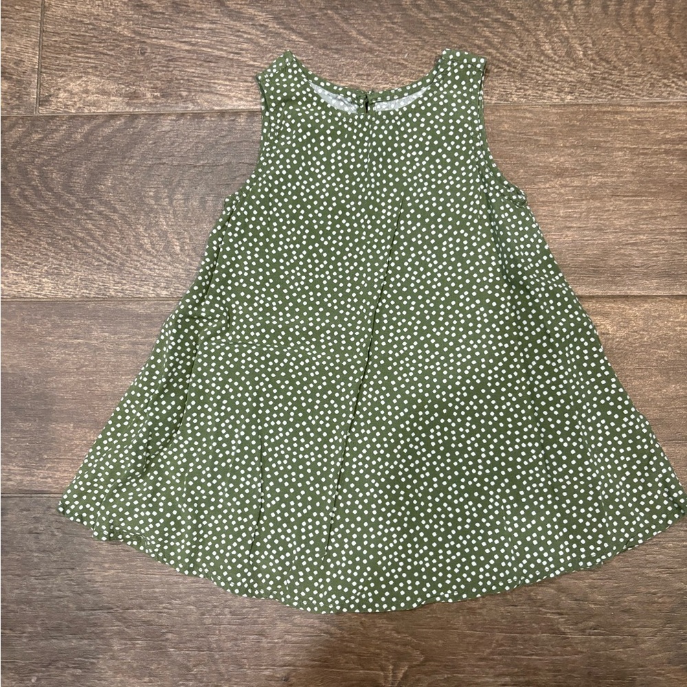 Old Navy Kids Dress in Green with White Dots